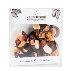 Pochette de mendiants chocolat noir