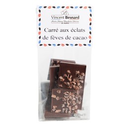 Carré aux éclats de fèves de cacao Noir