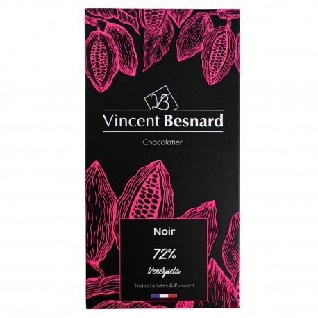 Tablette Noir 72% Venezuela - Vincent Besnard Chocolatier Pâtissier