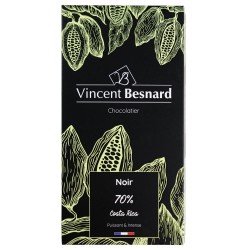 Tablette Noir 70% Costa Rica - Vincent Besnard Chocolatier Pâtissier