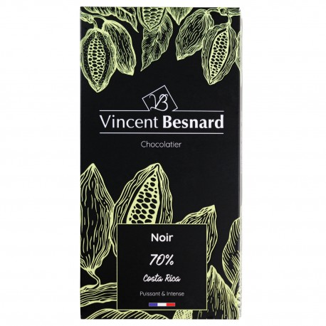 Tablette Noir 70% Costa Rica - Vincent Besnard Chocolatier Pâtissier