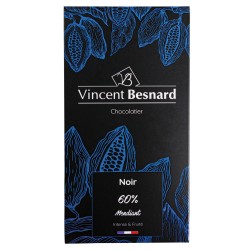 Tablette Noir 60% Mendiant - Vincent Besnard Chocolatier Pâtissier