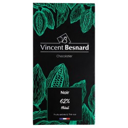 Tablette Noir 62% Brésil - Vincent Besnard Chocolatier Pâtissier