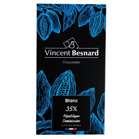 Tablette blanc 35% République Dominicaine - Vincent Besnard Chocolatier Pâtissier